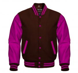 Varsity Jacket Brown Yellow
